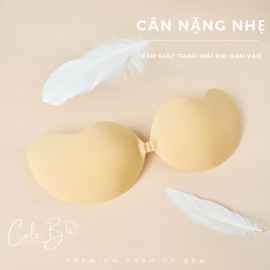 Cele.b fabric adhesive bra (Nude) Áo ngực có cánh, ôm sát ngực, keo dính bền