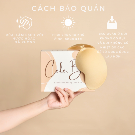 Cele.b fabric adhesive bra (Nude) Áo ngực có cánh, ôm sát ngực, keo dính bền