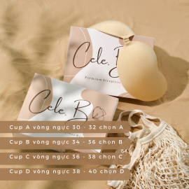 Cele.b fabric adhesive bra (Nude) Áo ngực có cánh, ôm sát ngực, keo dính bền